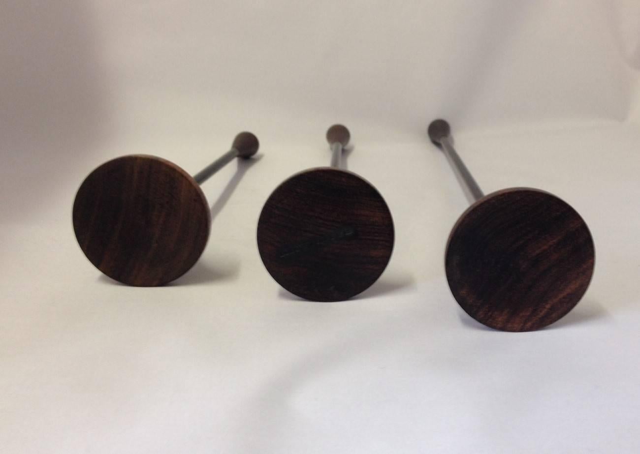 black tall candle holders