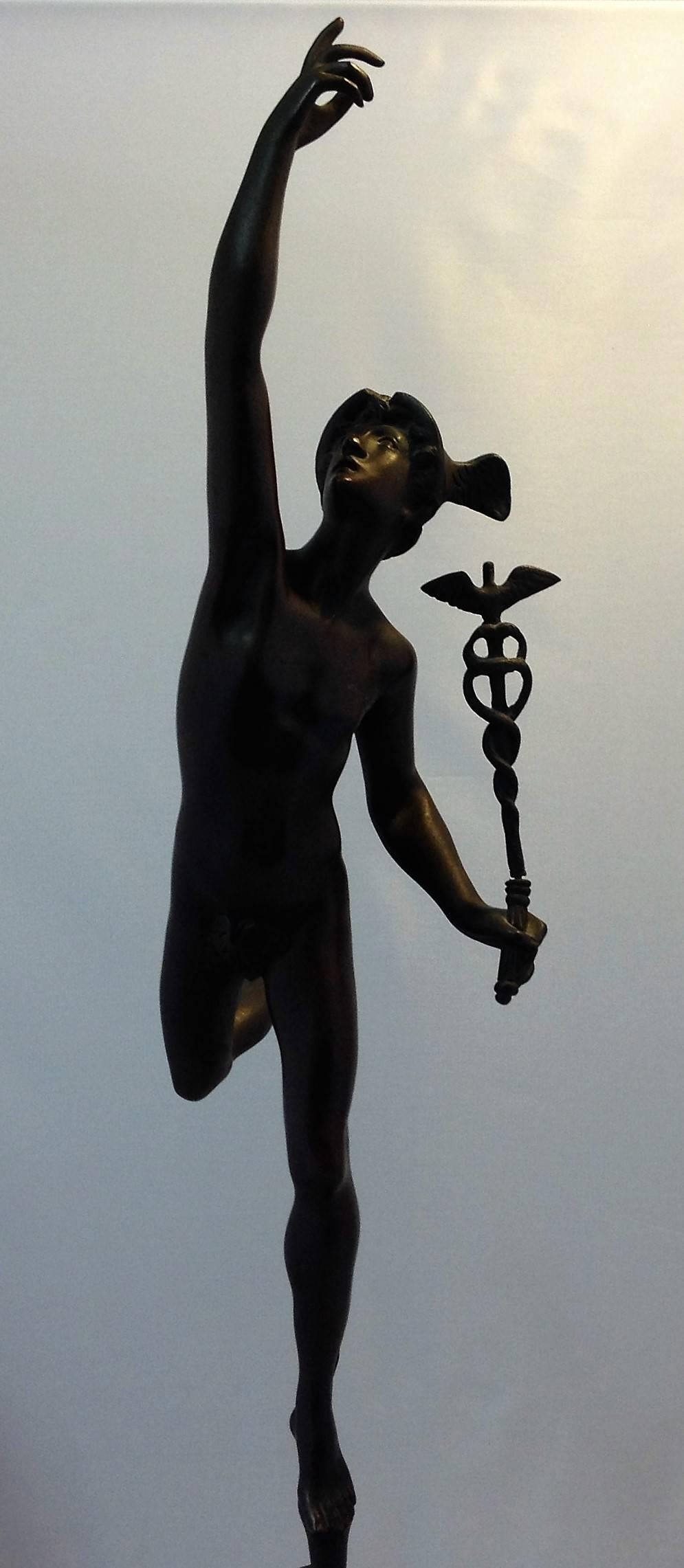 19th Century Tiffany & Co. Bronze Renaissance Style Figure of Mercury In Excellent Condition In San Diego, CA