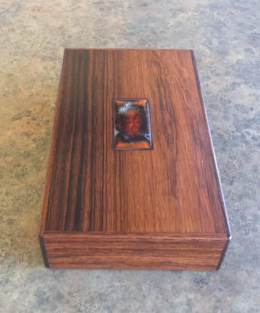 Mid-Century Modern Bodil Eje Danish Rosewood Box / Humidor by Alfred Klitgaard For Sale