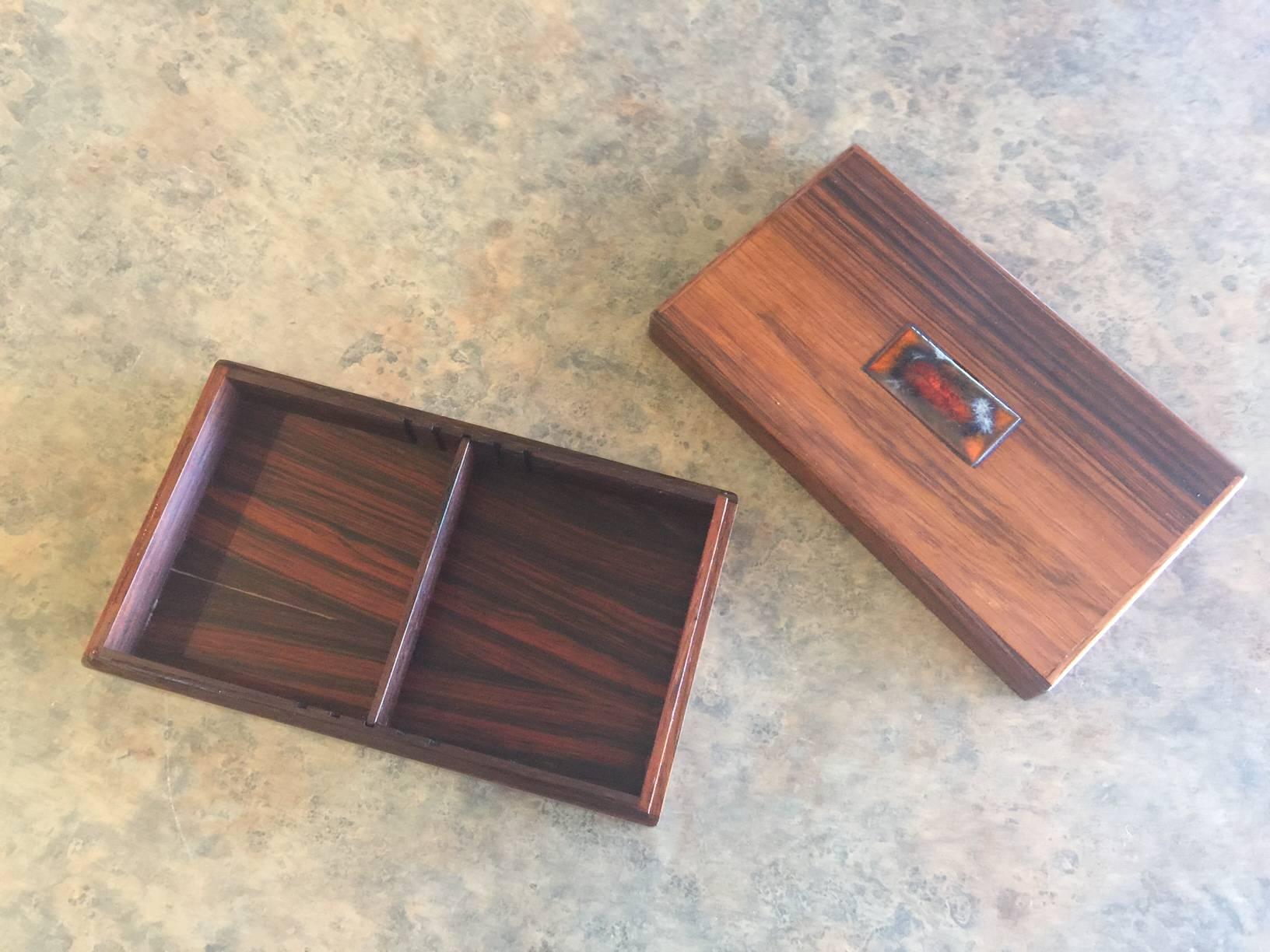 Bodil Eje Danish Rosewood Box / Humidor by Alfred Klitgaard In Excellent Condition For Sale In San Diego, CA