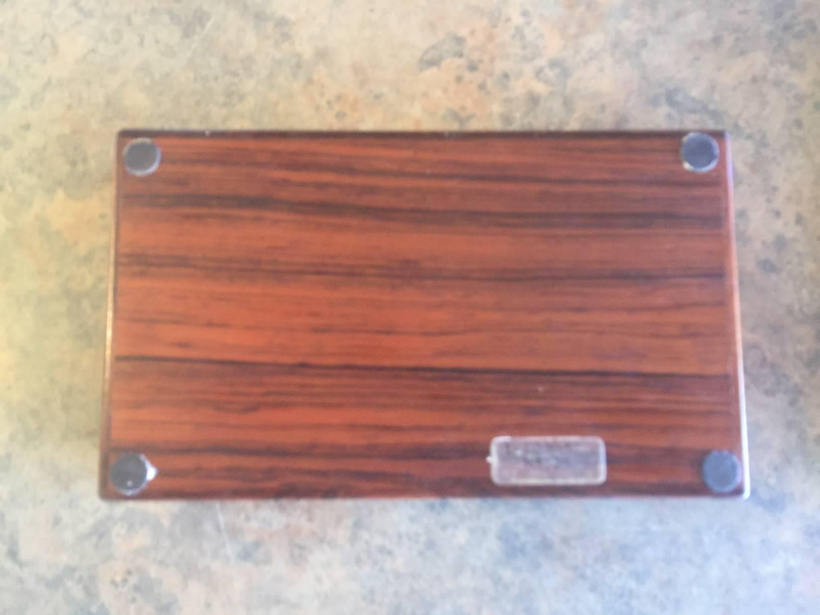 Caja / Humidor Bodil Eje de palisandro danés de Alfred Klitgaard Palo de rosa en venta