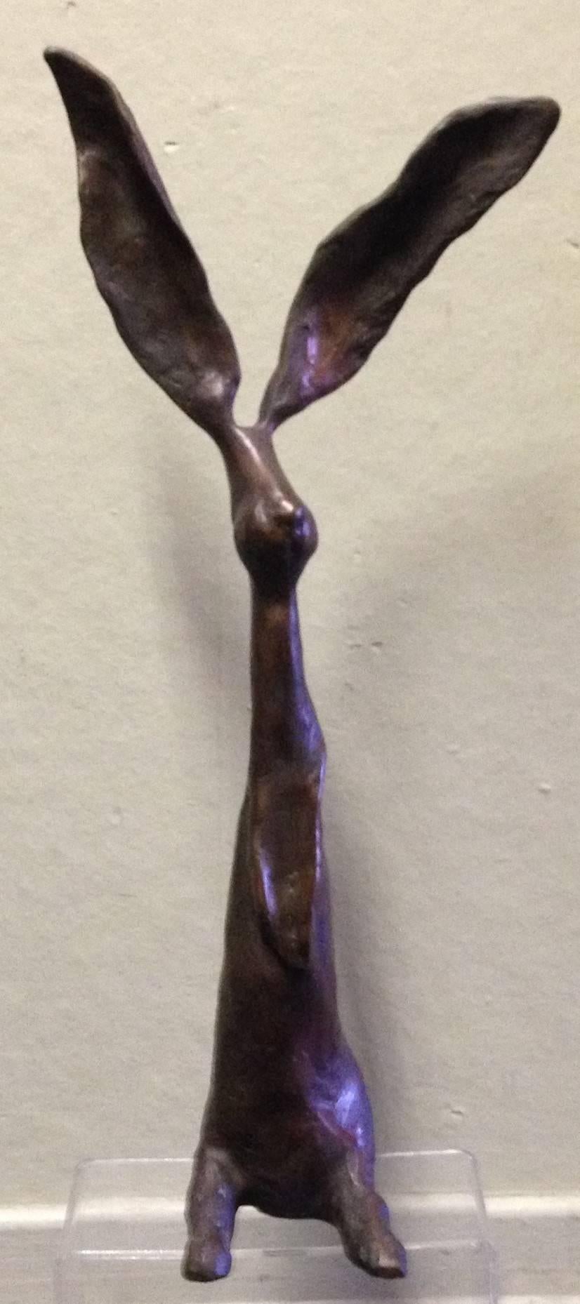 bronze rabbit sculpture