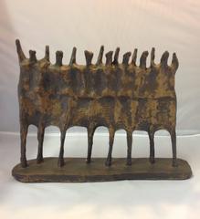 "The Vision" Brutalist Figural Sculpture by Krishna Reddy