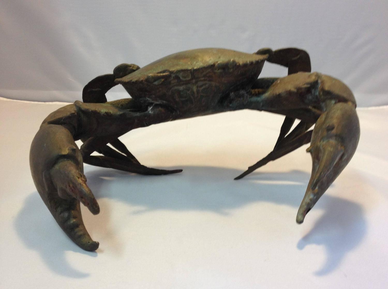 Large Vintage Bronze Crab Sculpture at 1stdibs