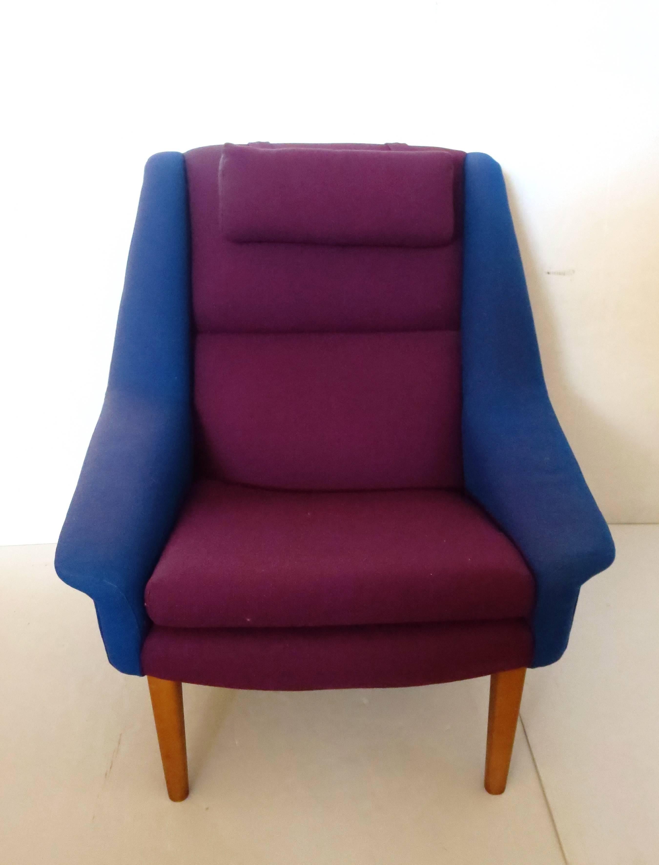 Rare Original Upholstery Lounge Chair by Folke Ohlsson for Fritz Hansen 3