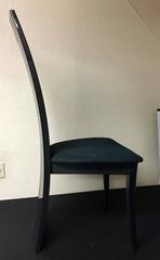 Contemporary Postmodern Italian Dining Chairs in Charcoal Lacquer Finish