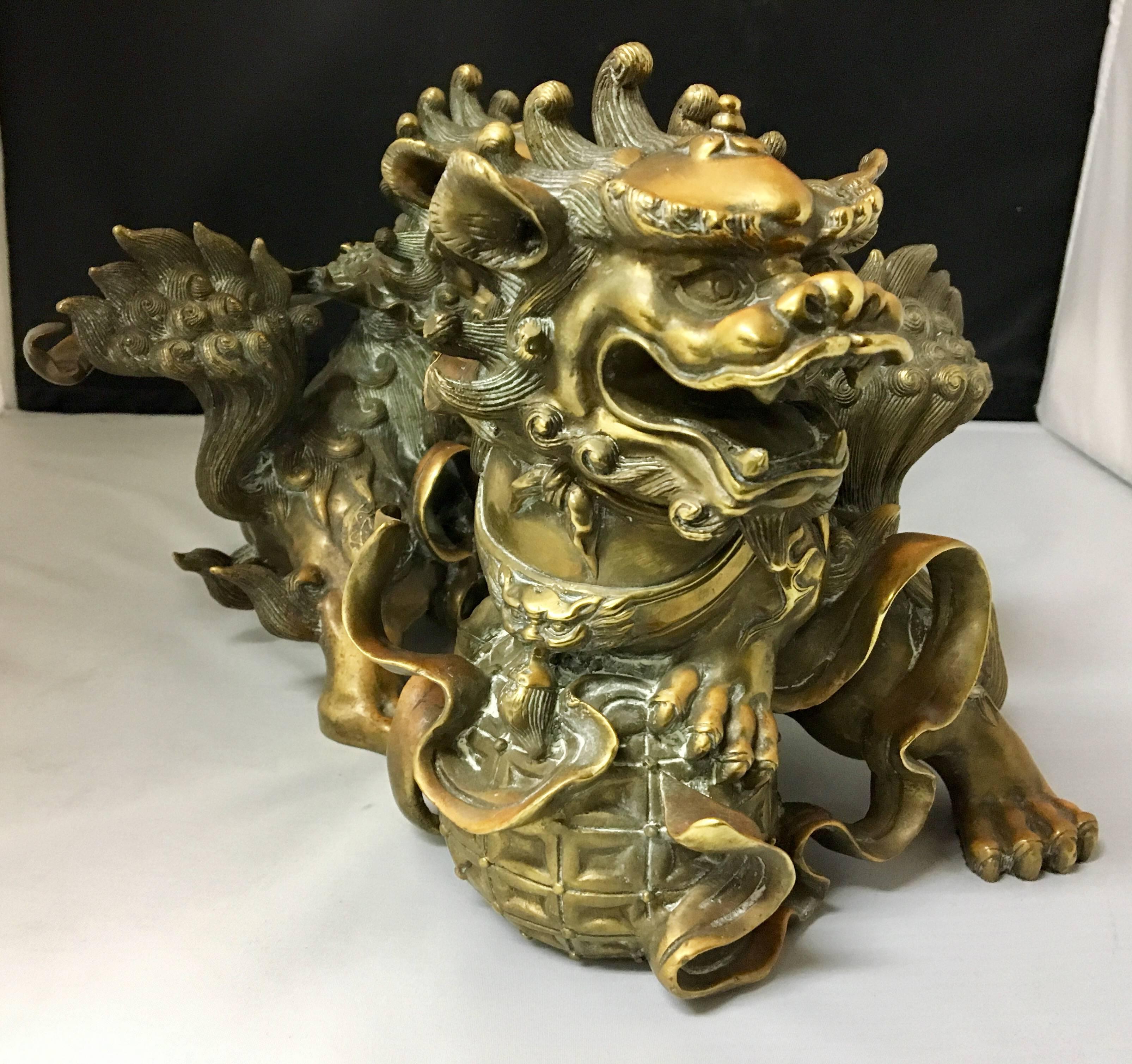bronze foo dogs