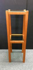 Danish Modern Teak Plant Stand with Smoked Glass
