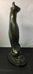 Sculpture de chat en bronze « Peter » de Gene Guibord