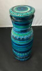 Mid-Century Modern Cannister with Lid by Aldo Londi for Bitossi in Rimini Blu