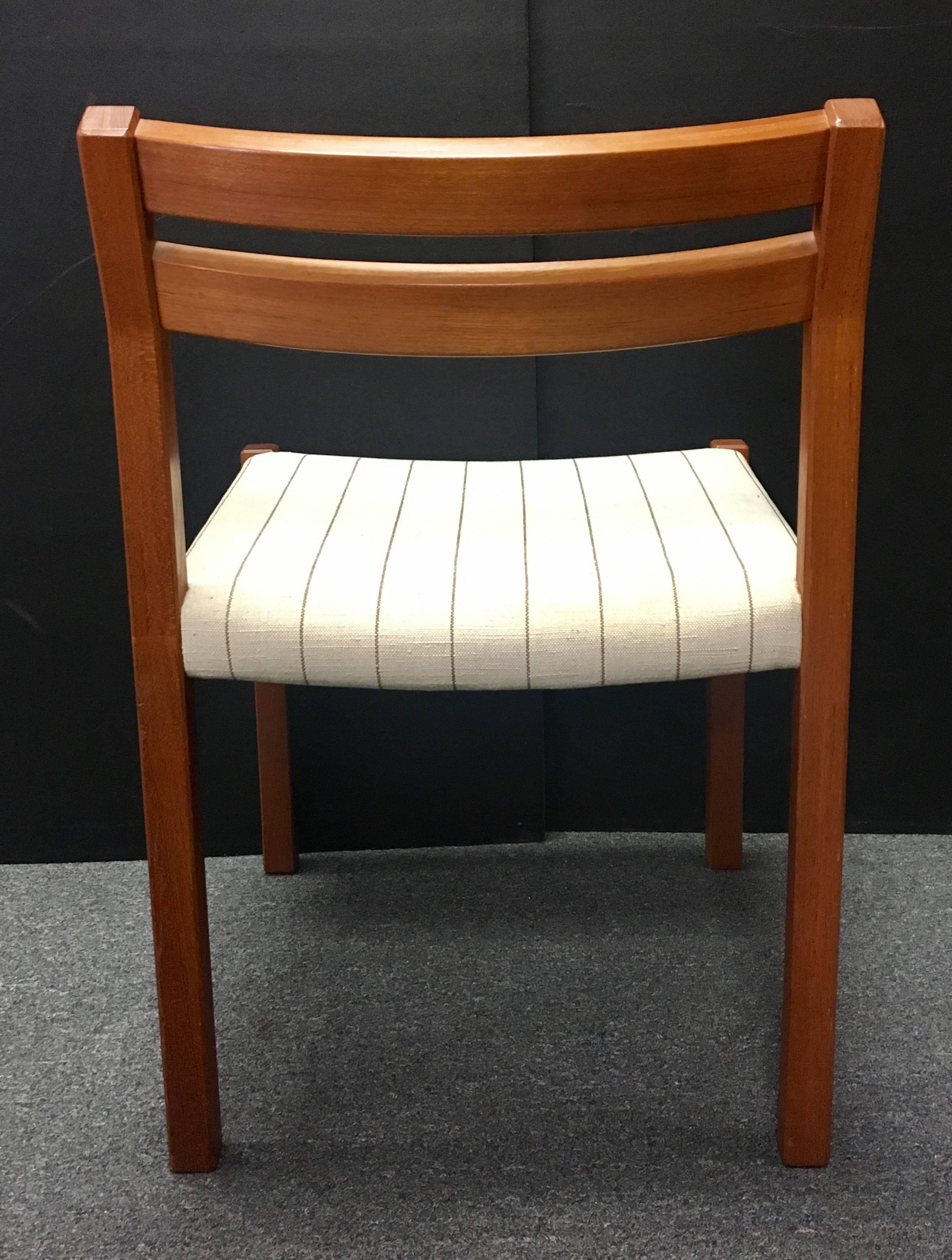 Set of Six Danish Modern Dining Chairs in Solid Teak Attributed to Niels Moller In Good Condition In San Diego, CA