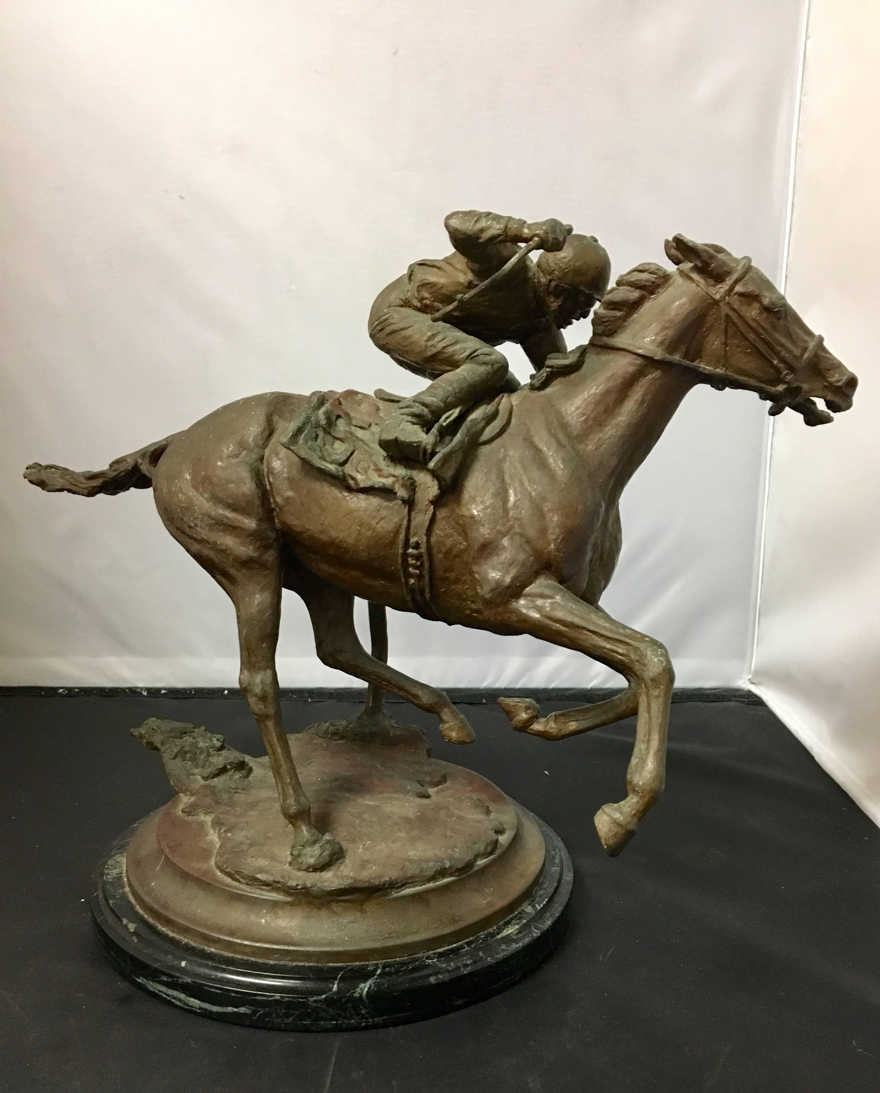 china bronze jockey horse