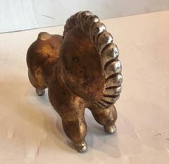 Mid-Century Modern Ceramic Abstract Horse in Gold and Silver Finish