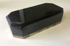 Boîte à bijoux en fausse écaille de tortue tessellée et nacre de Maitland-Smith