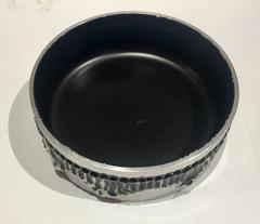 Rara ciotola da centrotavola brutale in alluminio attribuita a Luyckx per Aluclair