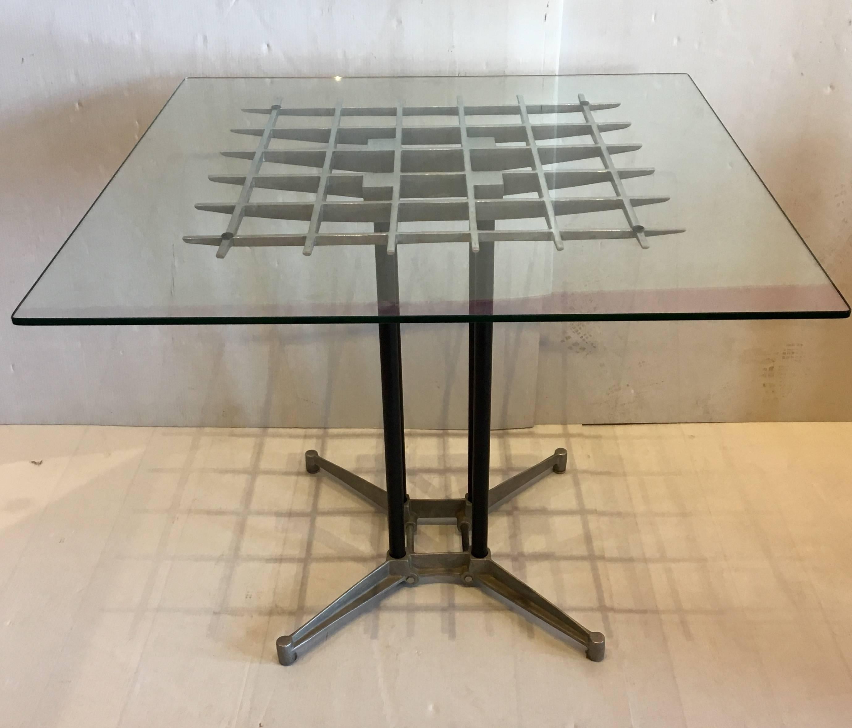 American Postmodern California Design Industrial Dinning Table Designed by Robert Josten For Sale