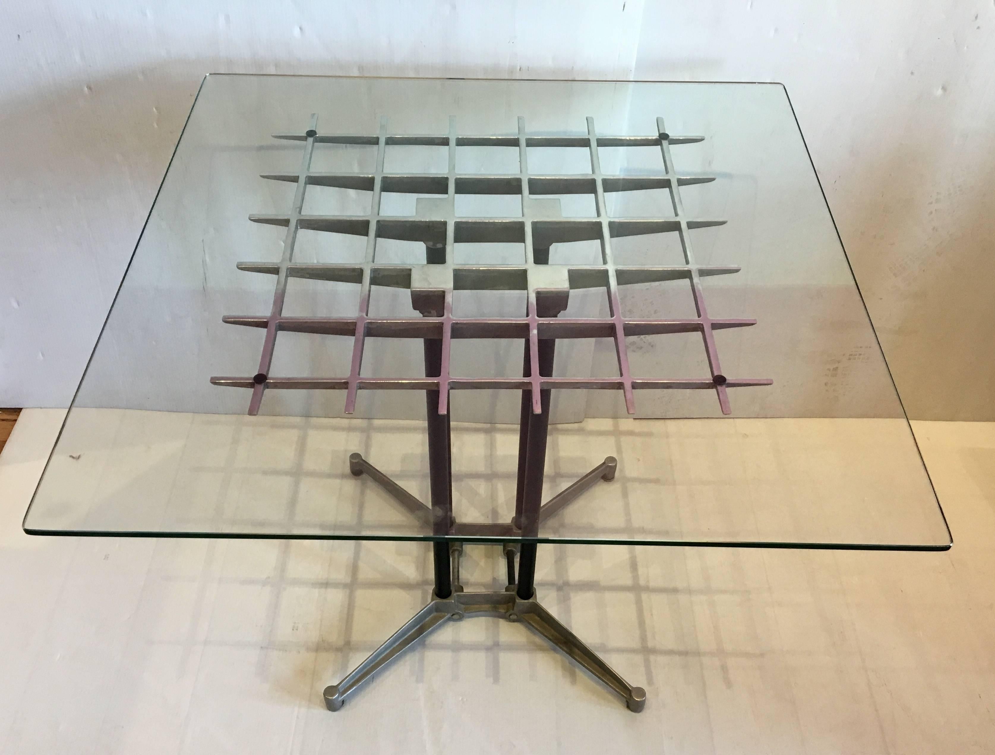 Postmodern California Design Industrial Dinning Table Designed by Robert Josten In Excellent Condition For Sale In San Diego, CA