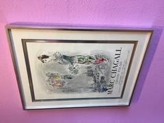 Rare affiche originale de Marc Chagall signée Litho Le Grand Palais Mourlot