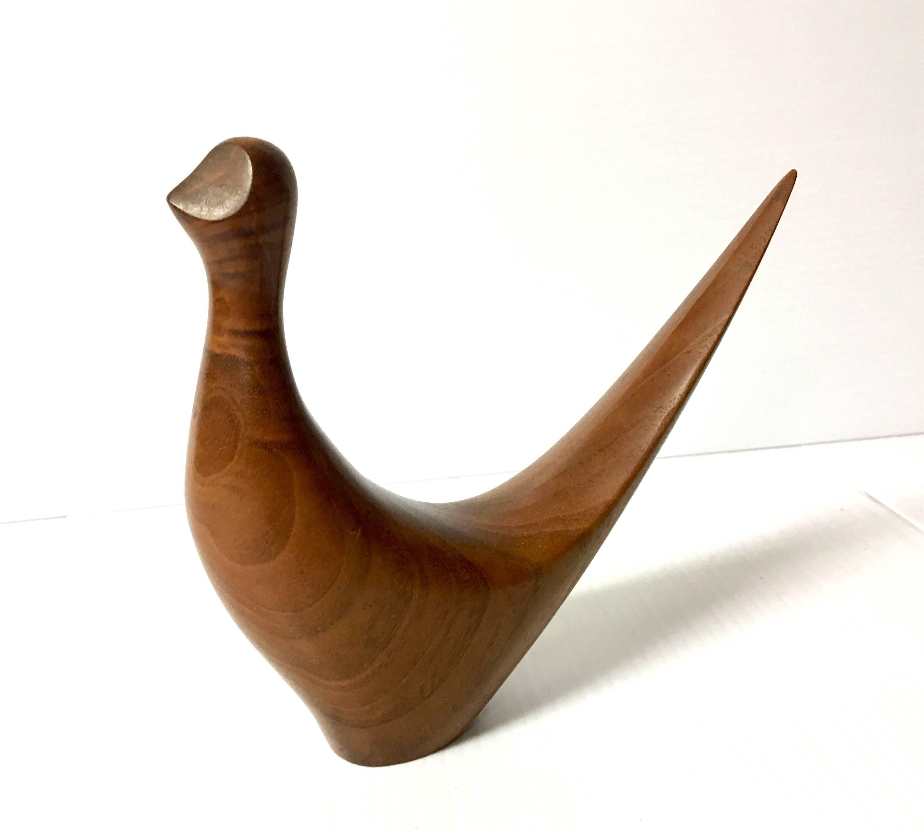 Mid-Century Modern Danish Modern Solid Walnut Dove or Bird Sculpture, 1970s