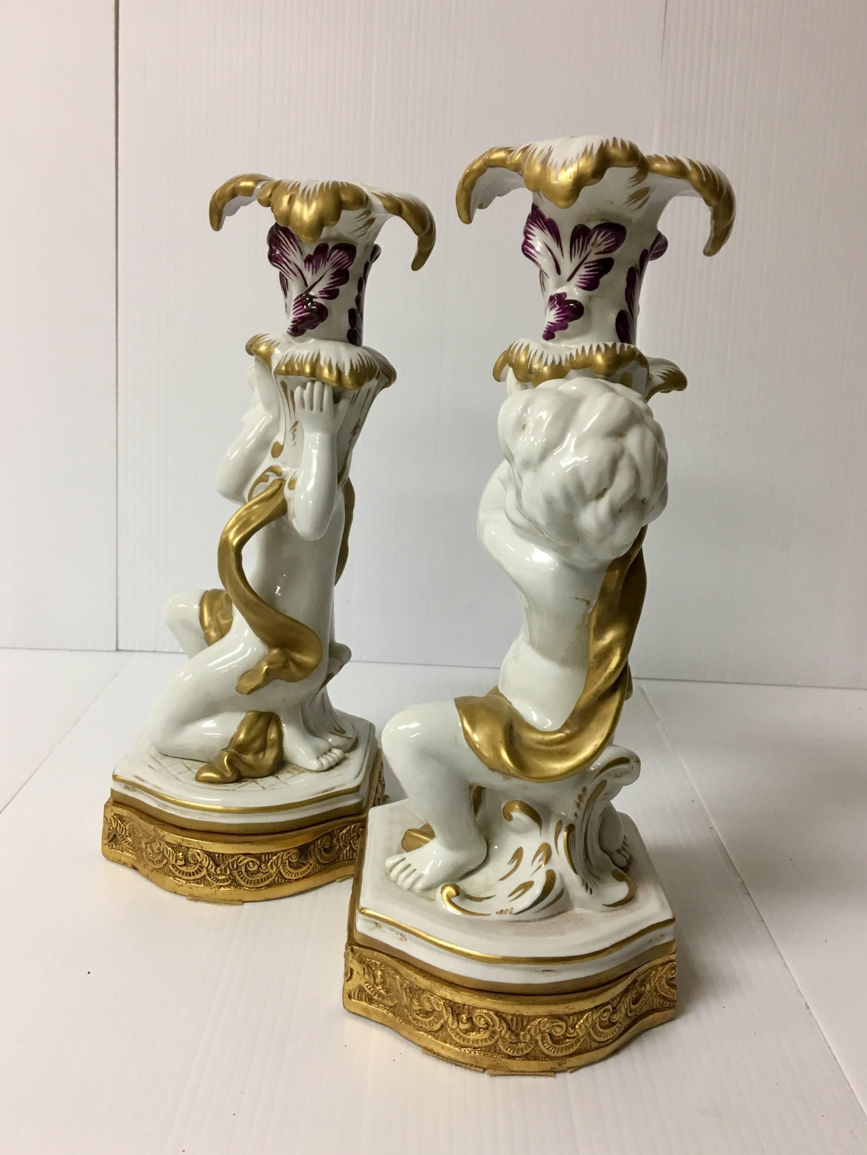 capodimonte candle holder made in italy