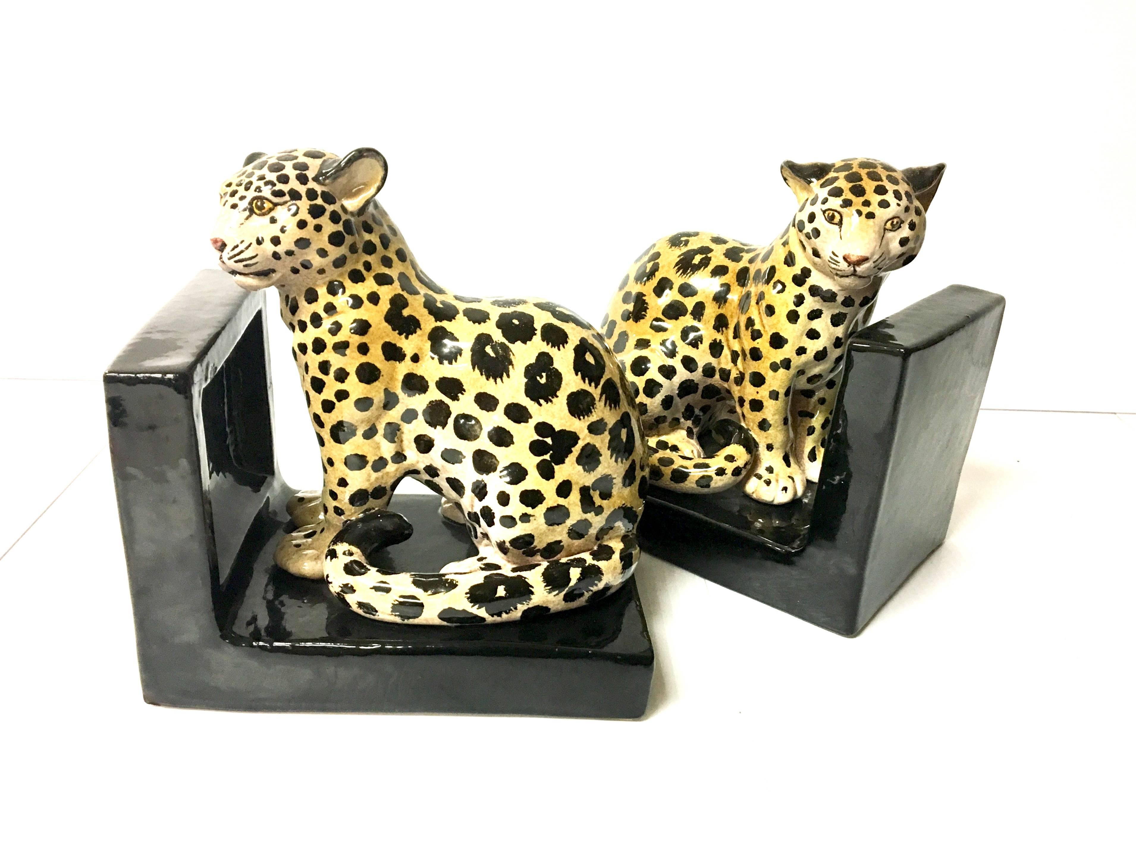leopard bookends
