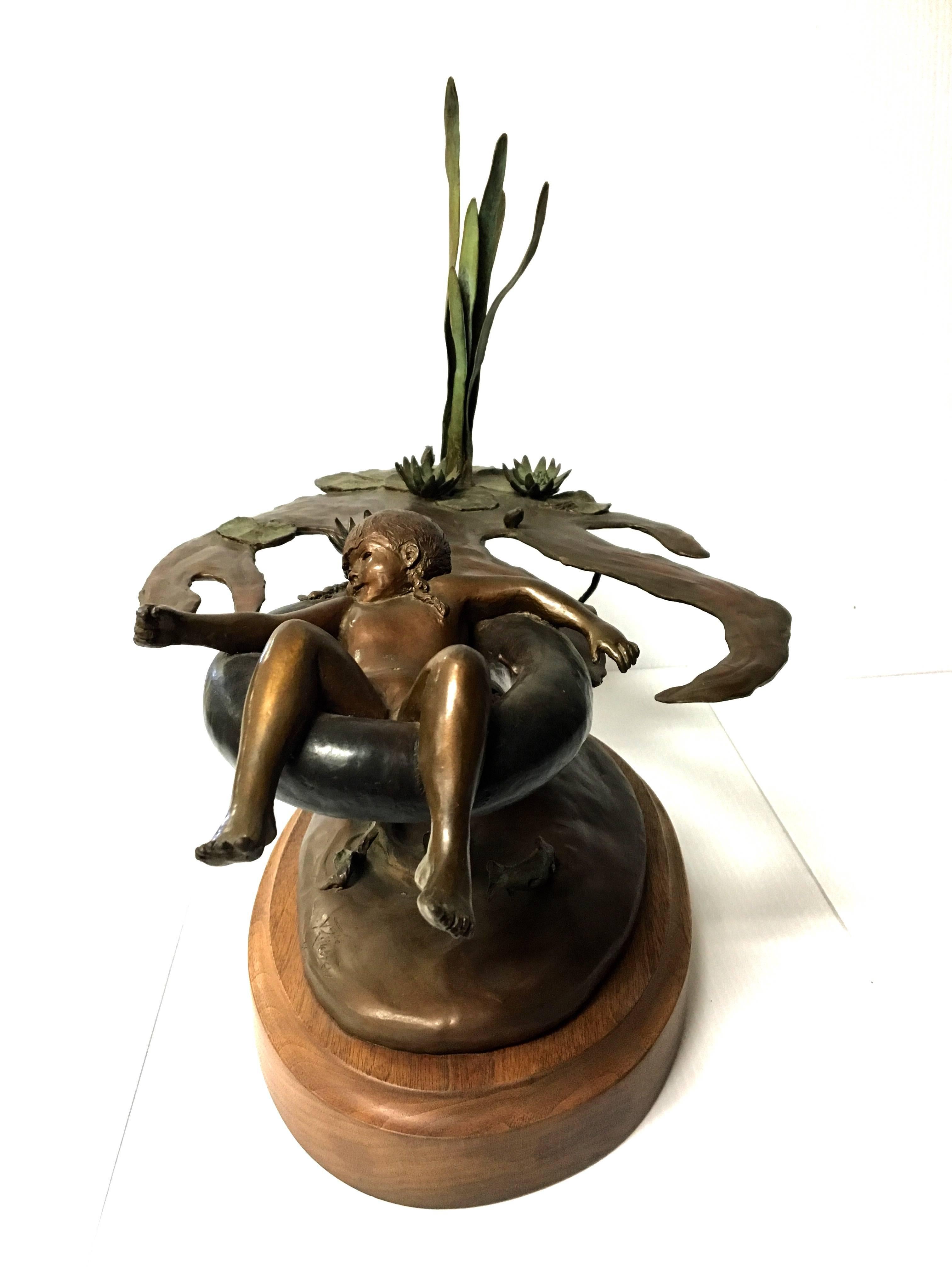 American Whimsical Bronze Sculpture by Joyce Killebrew Signed and Numbered