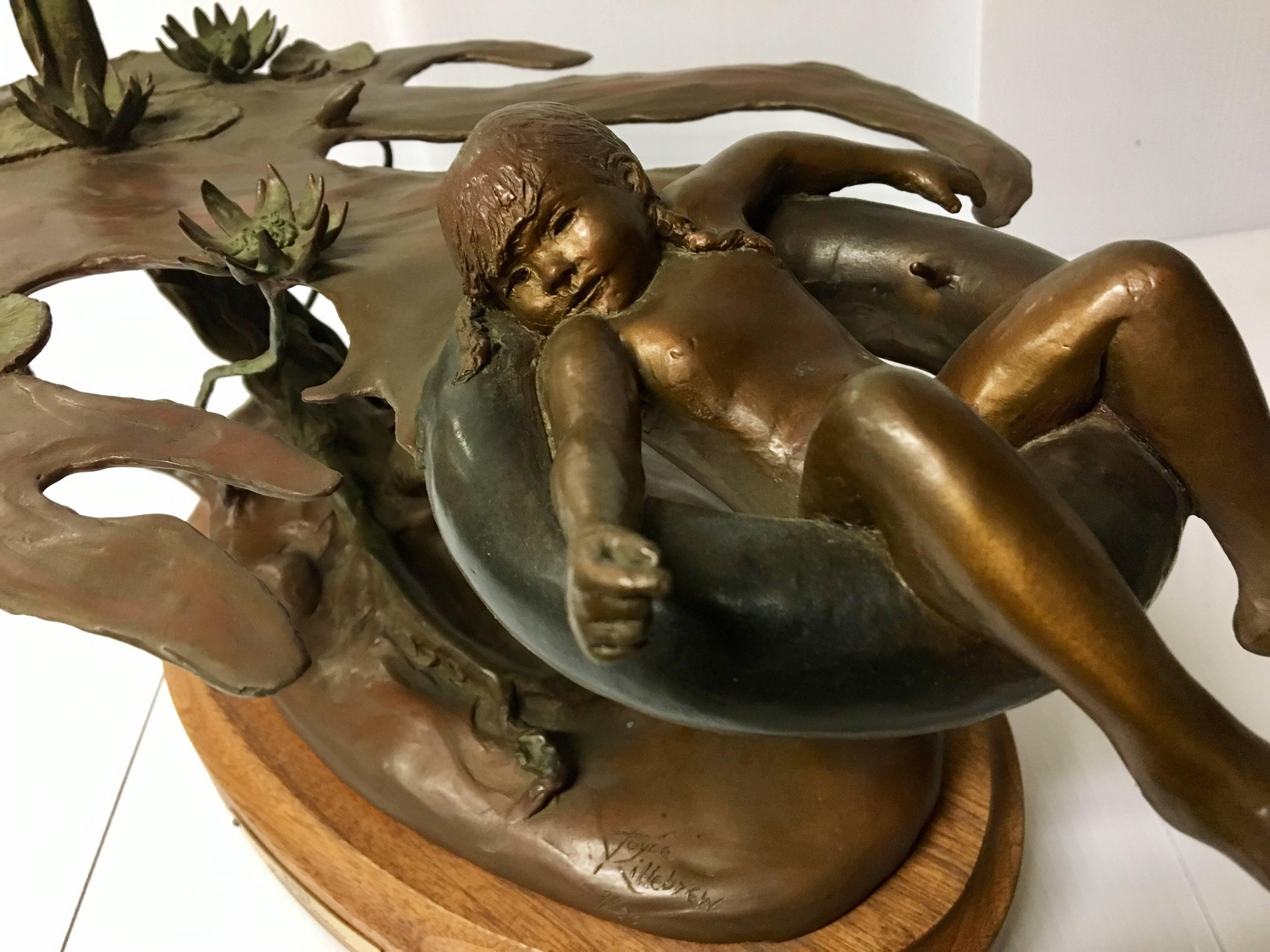 Whimsical Bronze Sculpture by Joyce Killebrew Signed and Numbered In Excellent Condition In San Diego, CA
