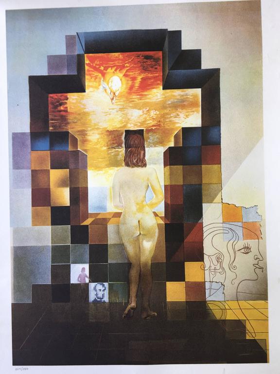 Salvador Dali Lithograph Lincoln in Dalivision Unframed Signed and