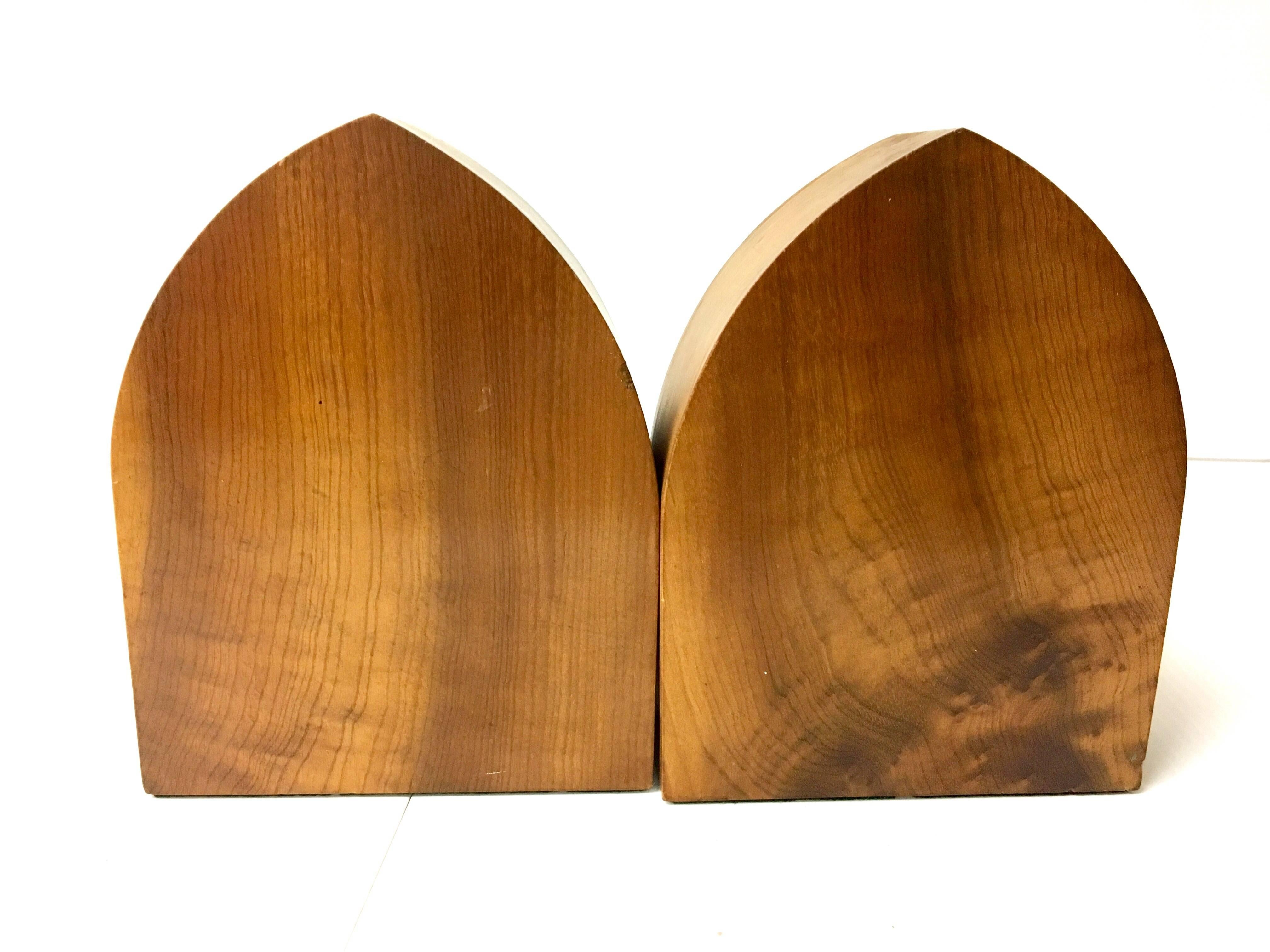 American Pair of Solid Maple Wood Art Deco Bookends For Sale