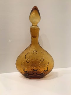 Amber Glass Italian Decanter Bottle with Stopper by Peedee