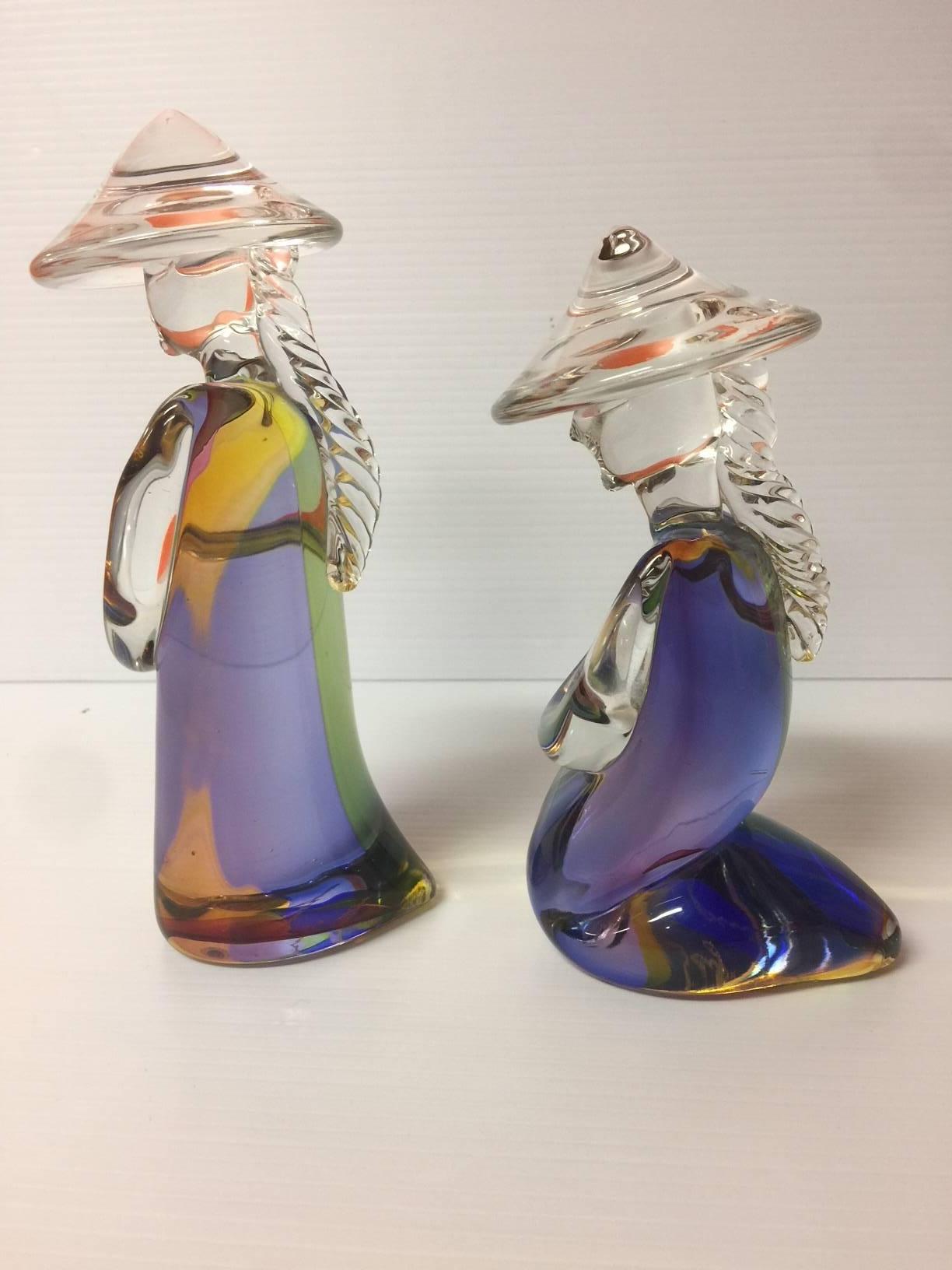 murano glass chinese figurines