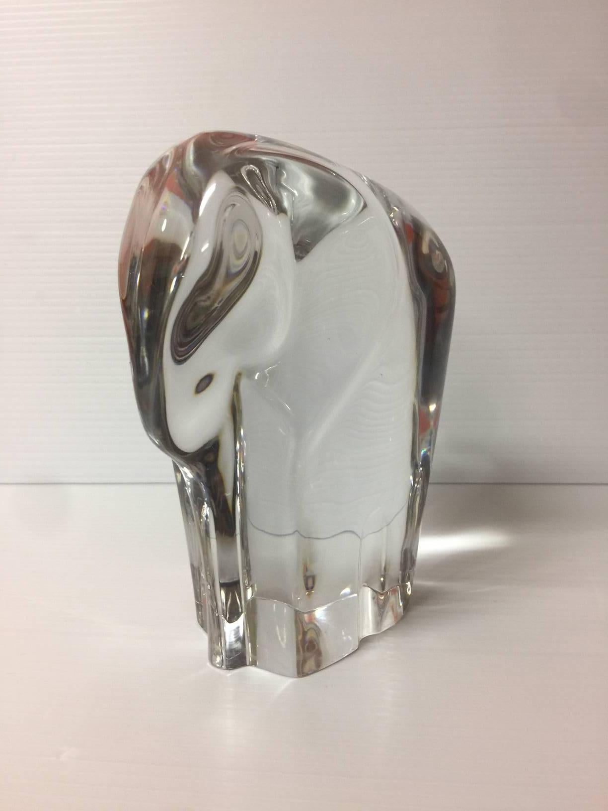 Organic Modern Modernist Crystal Elephant by Olle Alberius for Orrefors