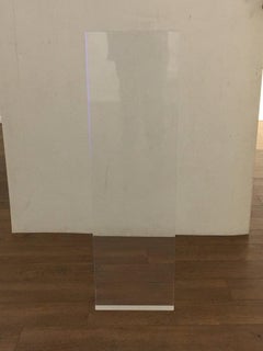 Massive Tall Sculpture Solid Block of Lucite in Purple Tint