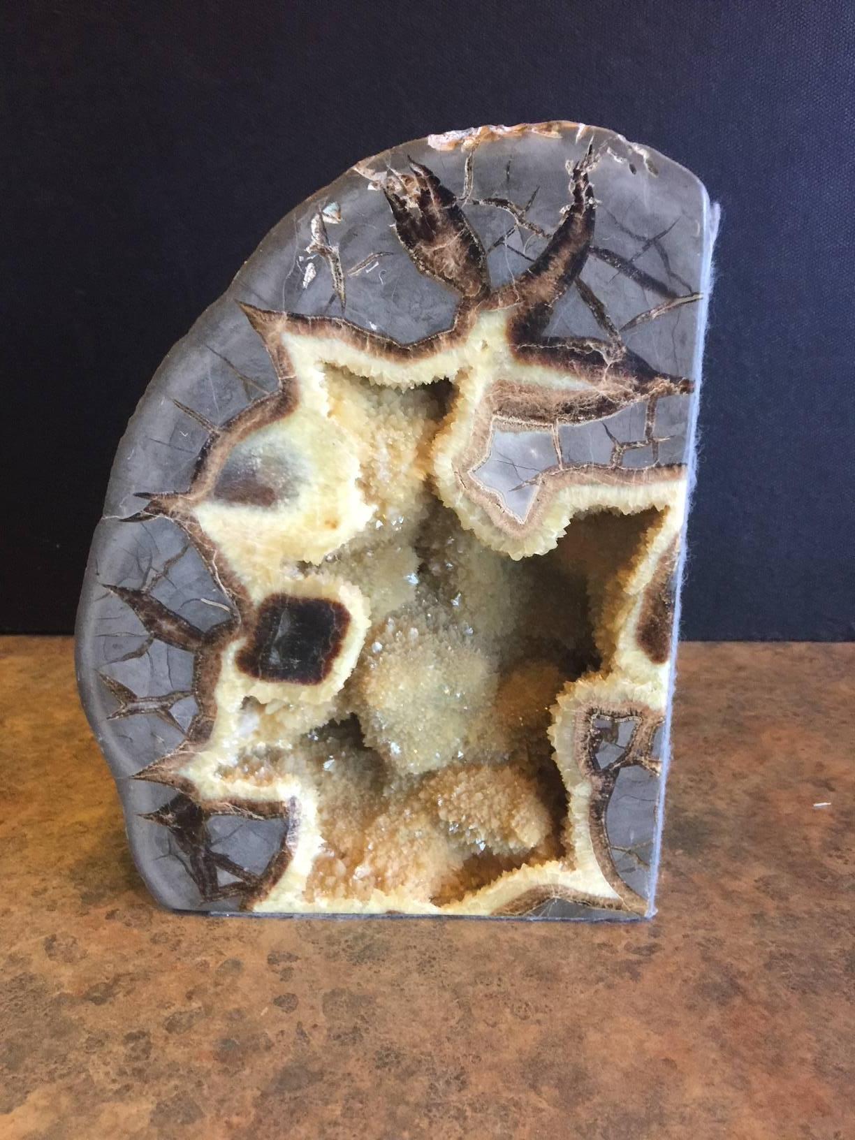 Pair of Massive Vintage Geode Bookends In Excellent Condition In San Diego, CA