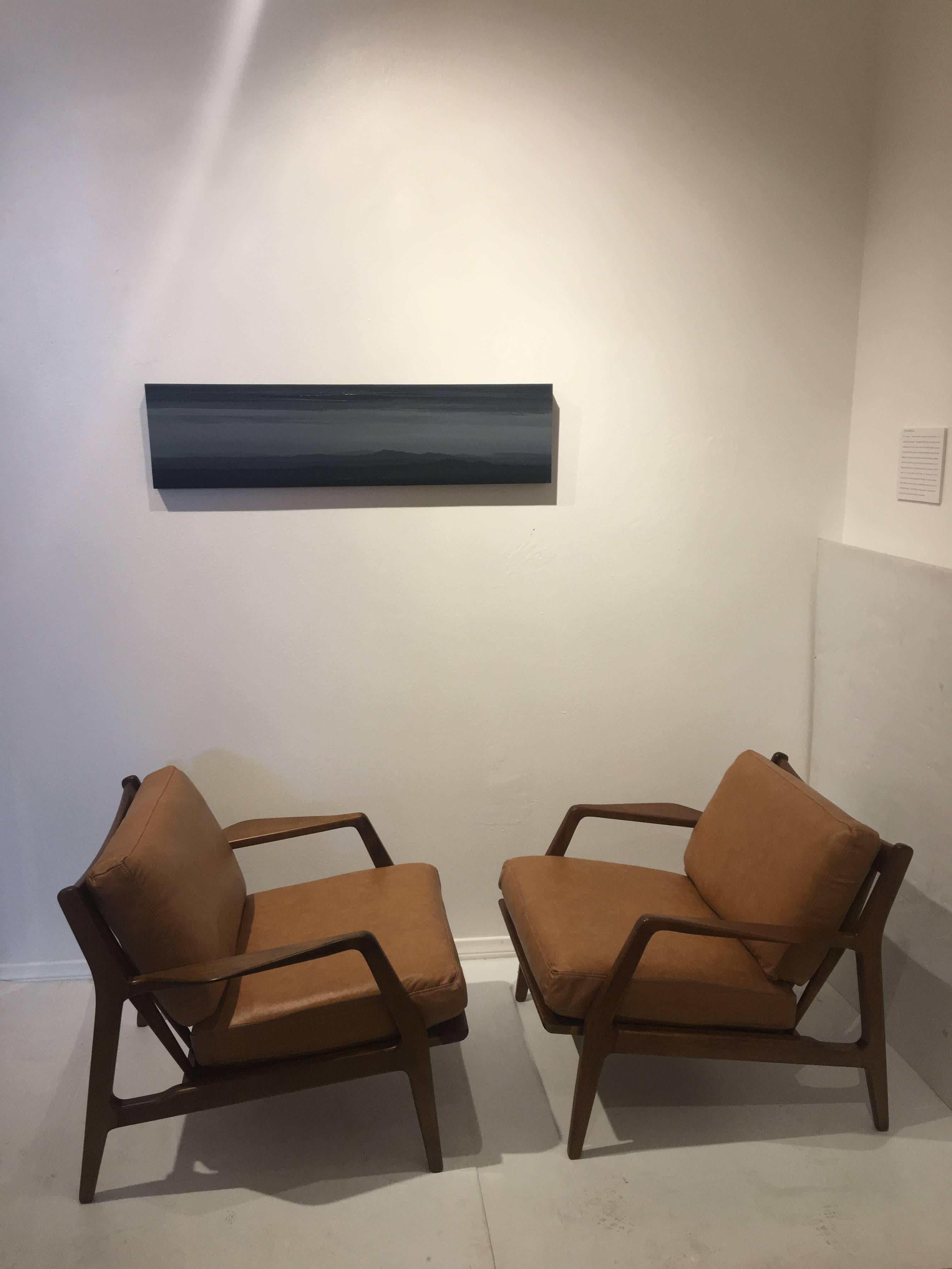 Scandinavian Modern Pair of Danish Modern Chairs in Leather by Kofod Larsen