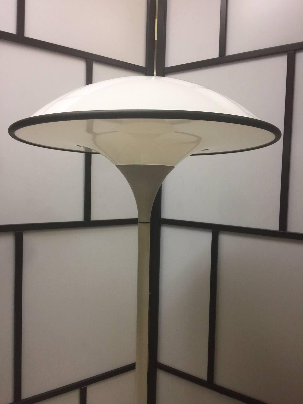 Midcentury Space Age Saucer Floor Lamp by Fog & Mørup In Good Condition In San Diego, CA