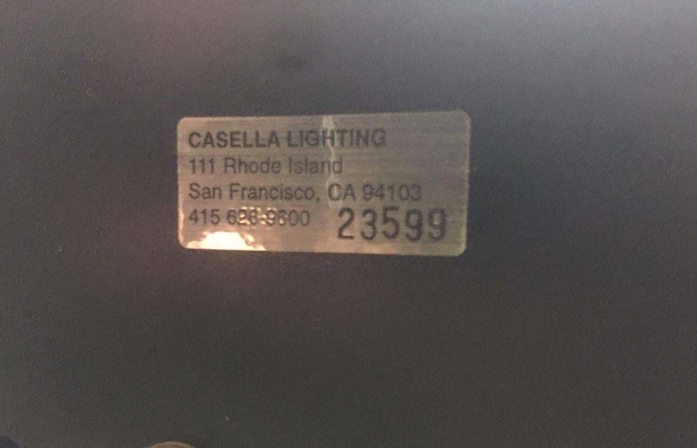 American Striking Stainless Steel Torchiere Floor Lamp by Casella Lighting 