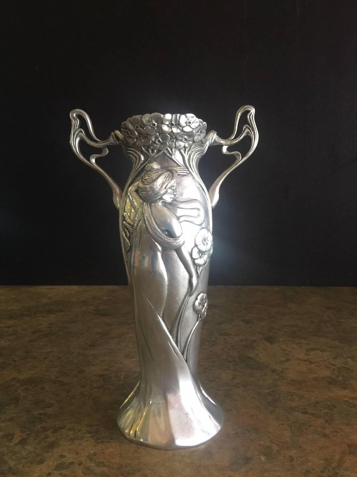 a e williams pewter vase