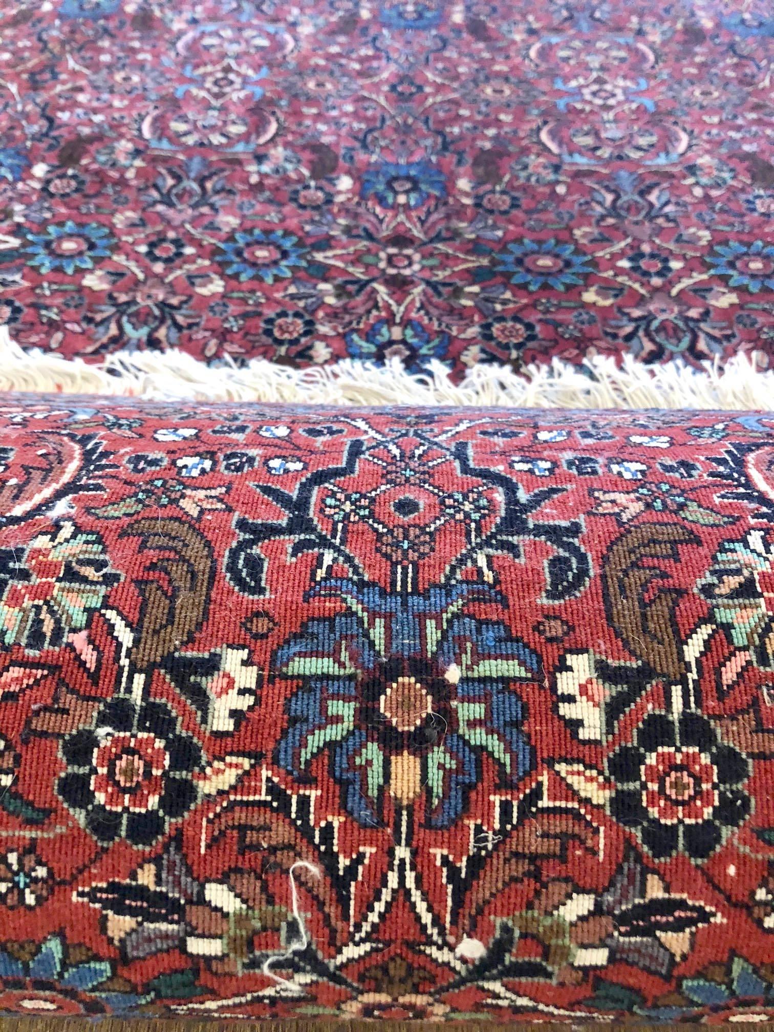 Wool Persian Bijar All-Over Floral Bukan Rug