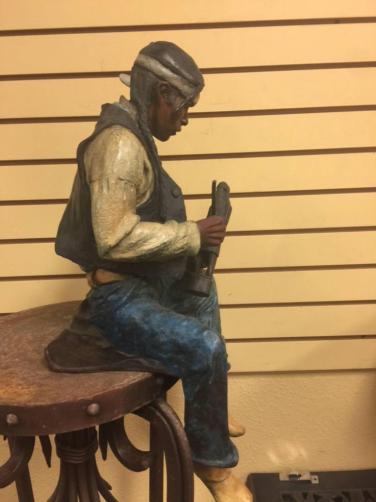 "The Kachina Maker" Native American Bronze Sculpture by Marie Barbera 10/30 at 1stDibs