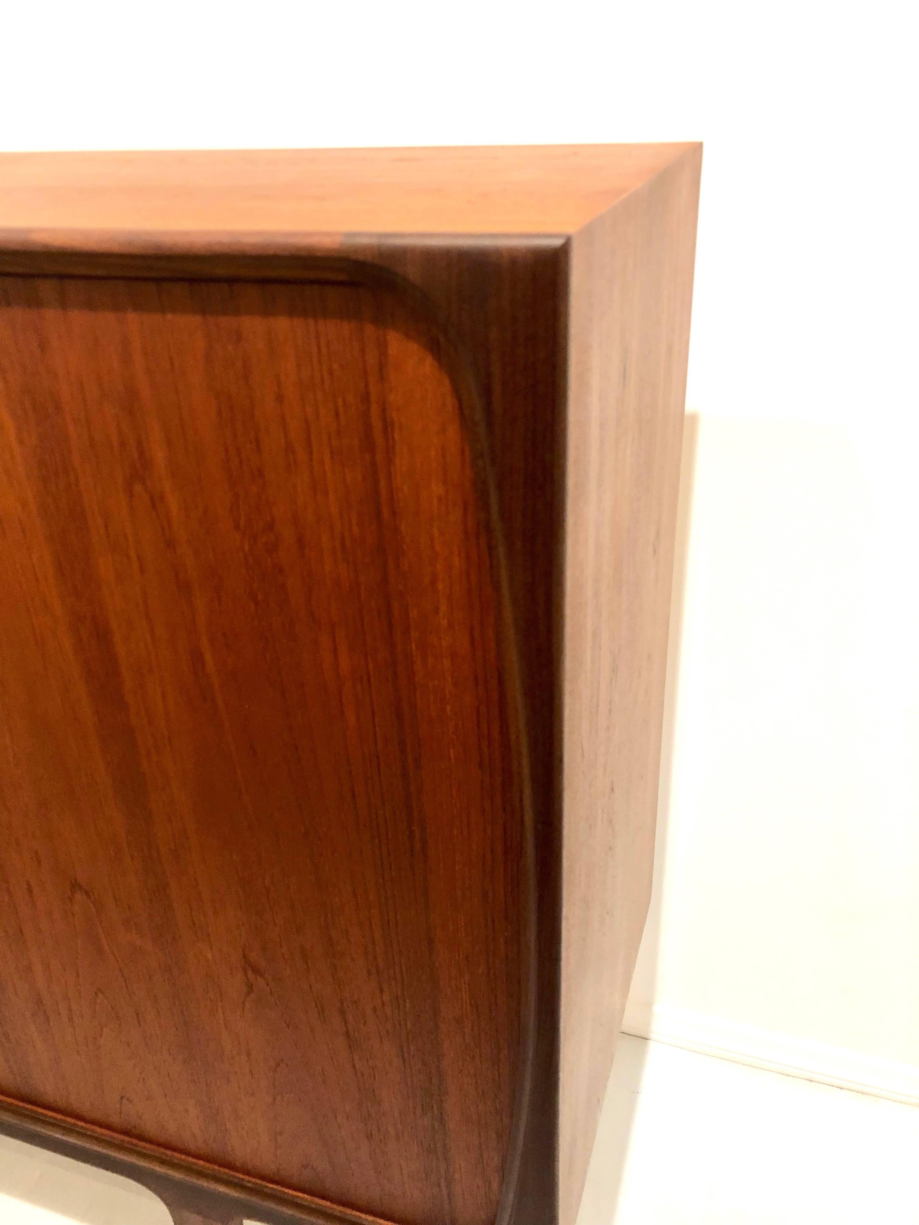 Massive Extra Large Danish Modern Teak Credenza or Mini Bar 1