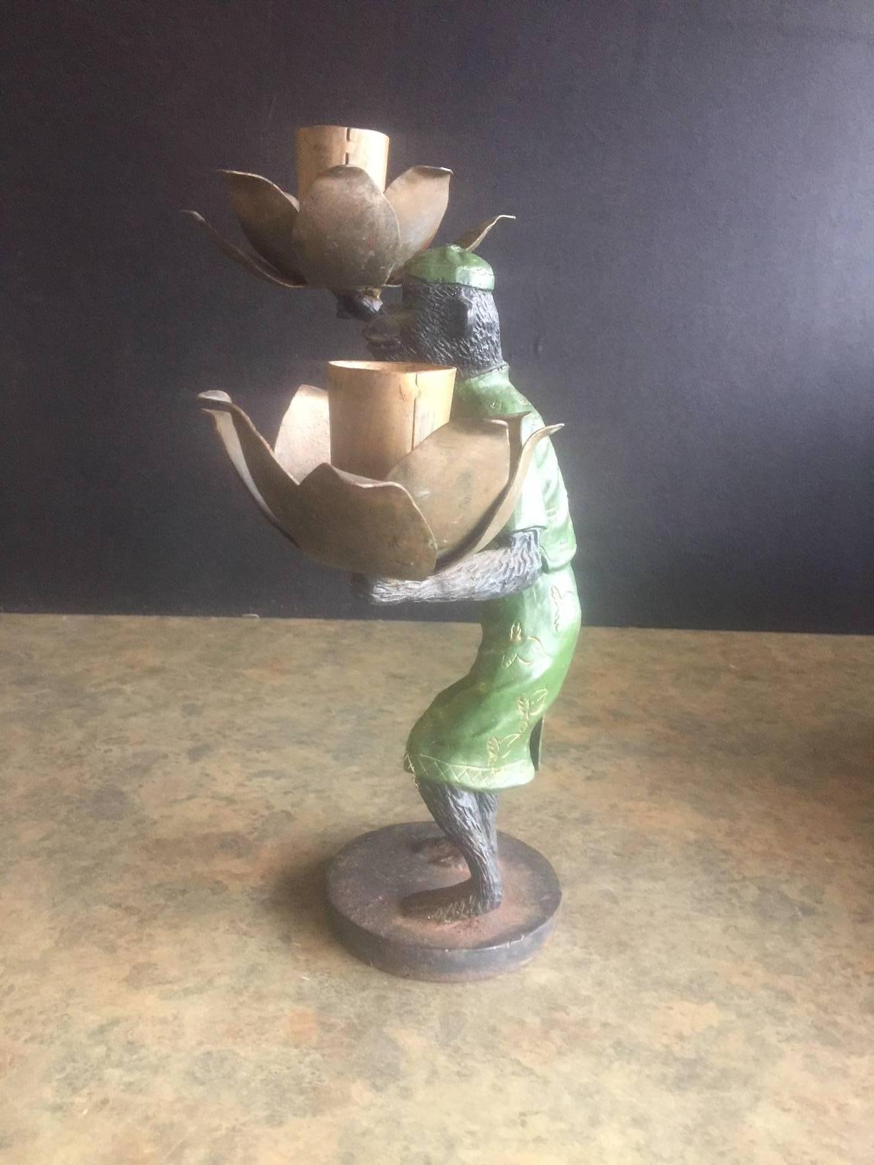 Vintage Cast Iron Monkey Candleholder at 1stDibs cast iron monkey