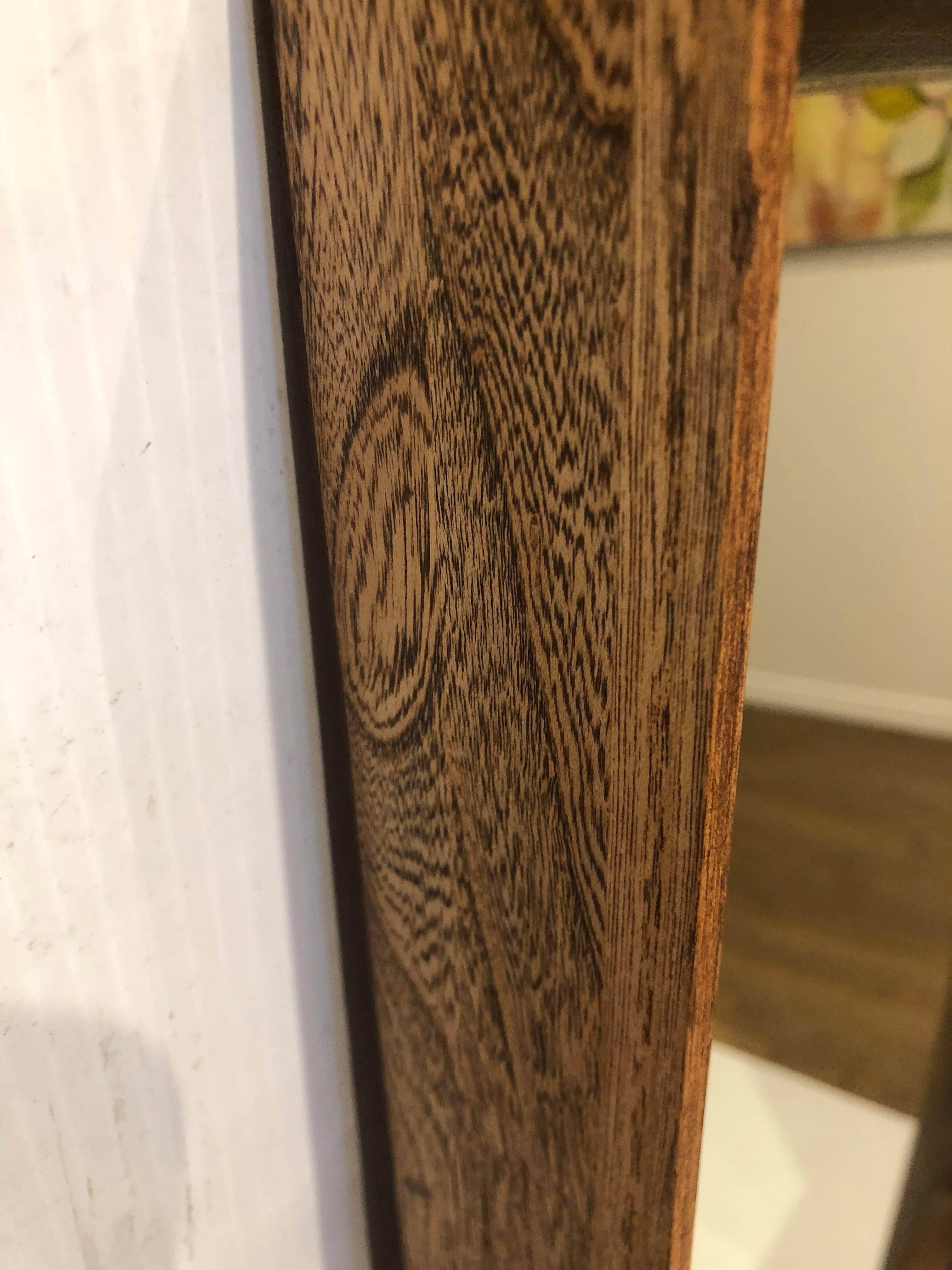 Specchio moderno di metà secolo in legno di noce e palissandro di Klassik In condizioni ottime in vendita a San Diego, CA