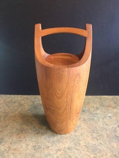 Midcentury Staved Teak Ice Bucket by Jens Quistgaard for Dansk