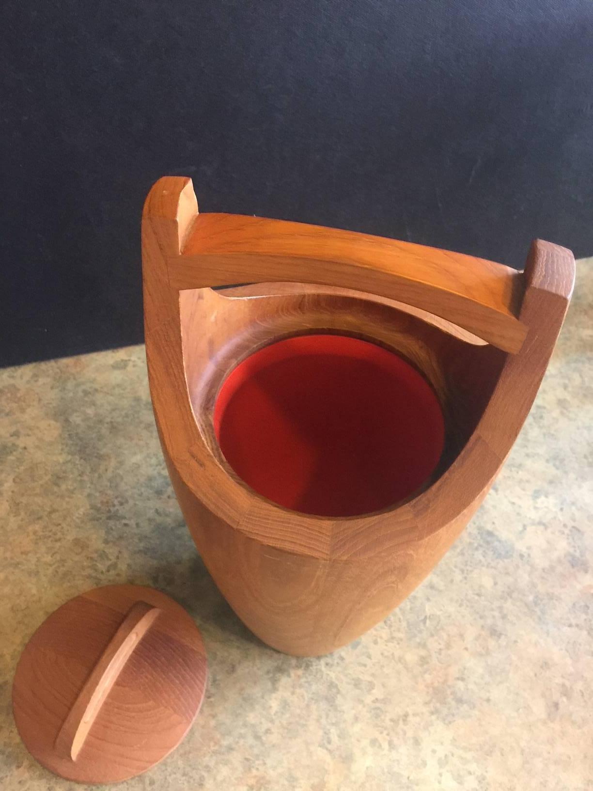 20th Century Midcentury Staved Teak Ice Bucket by Jens Quistgaard for Dansk