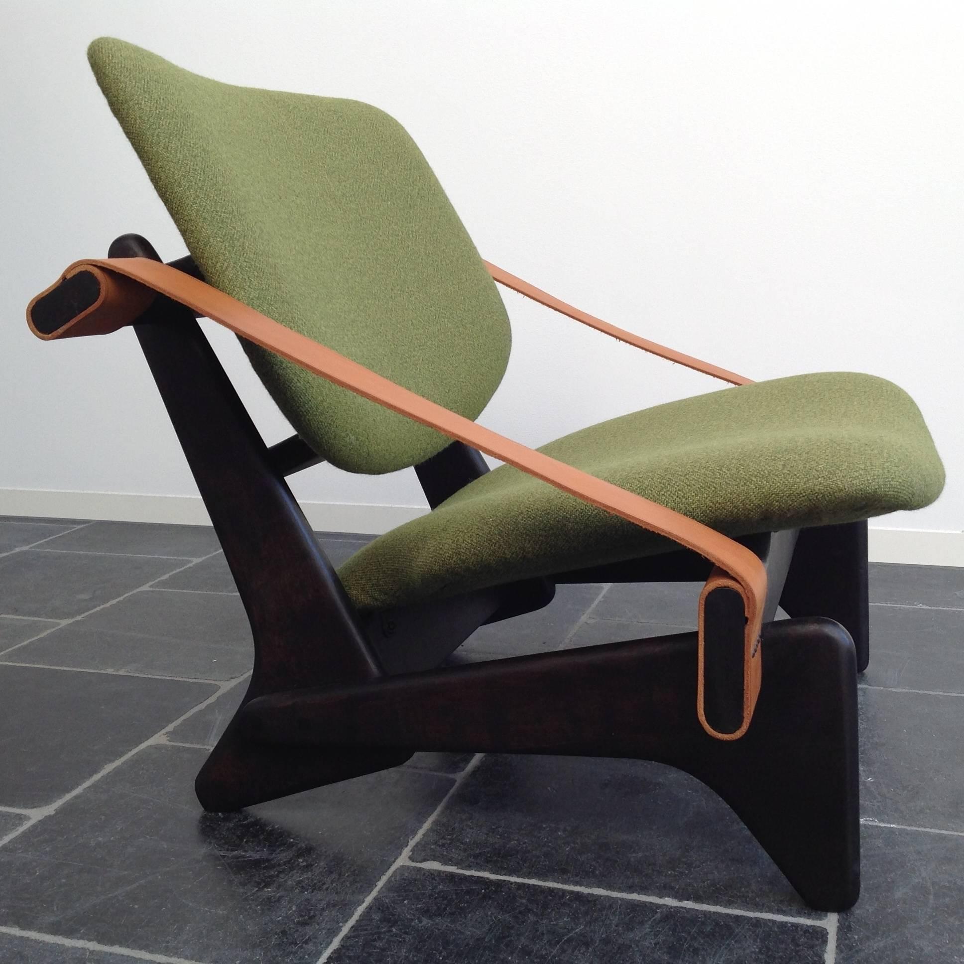 Mid-Century Modern Exceptionally Rare and Beautiful Low Chair by Olof Ottelin, 1950 For Sale