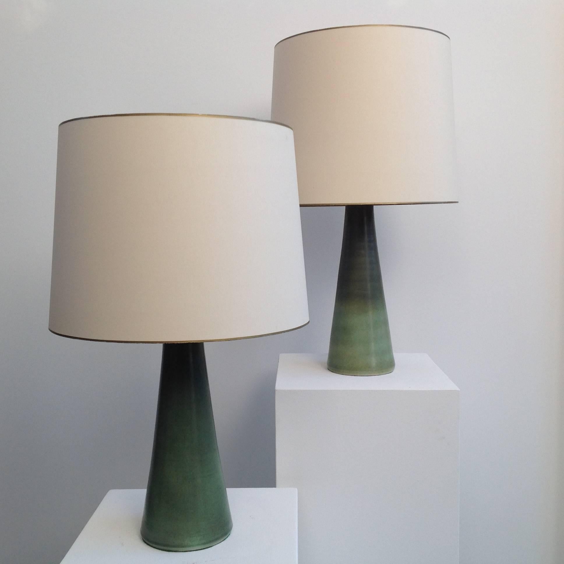 Beautiful and Rare Ceramic Lamps by RAAK Amsterdam, Anno, 1960 In Excellent Condition In Brussels, BE