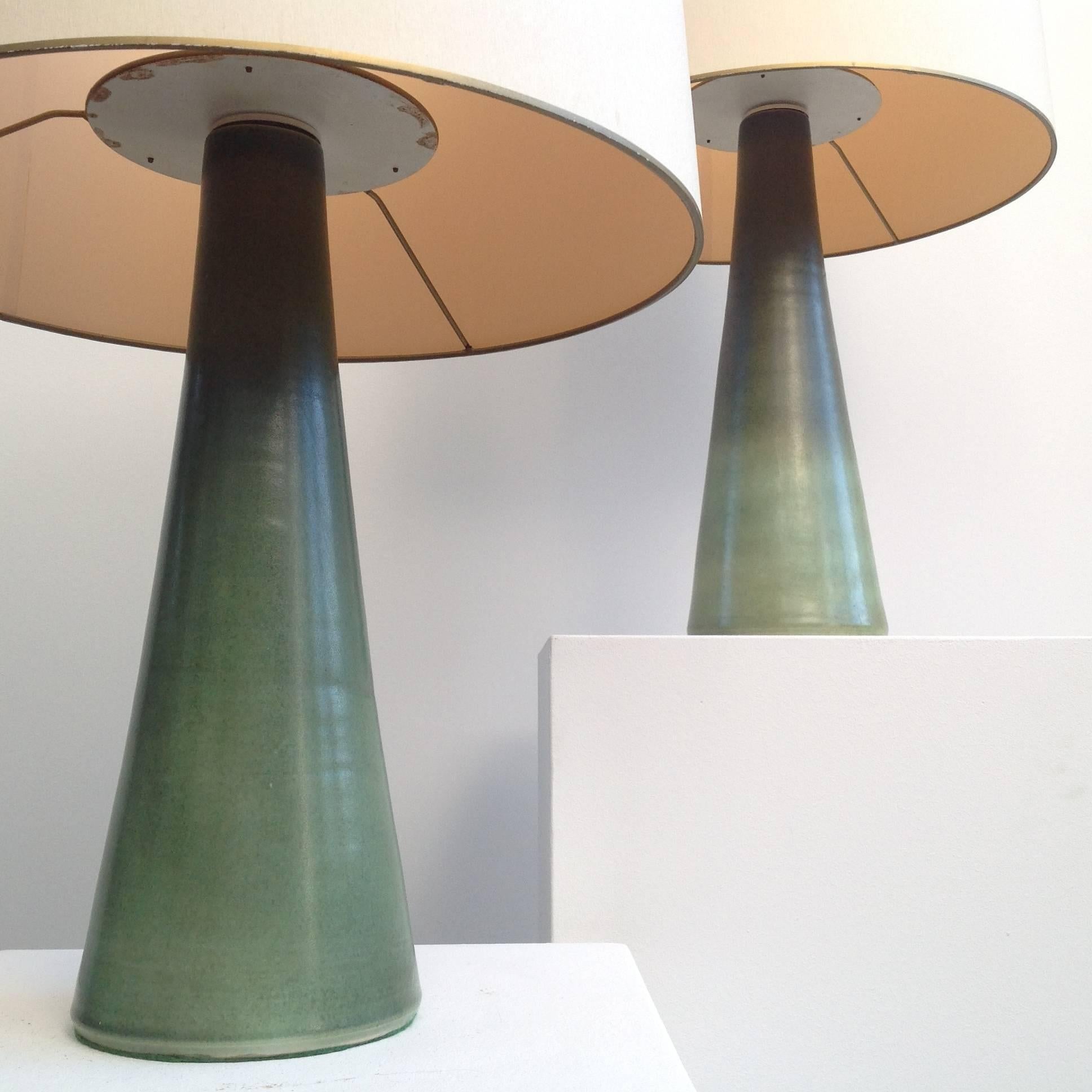 Mid-Century Modern Beautiful and Rare Ceramic Lamps by RAAK Amsterdam, Anno, 1960
