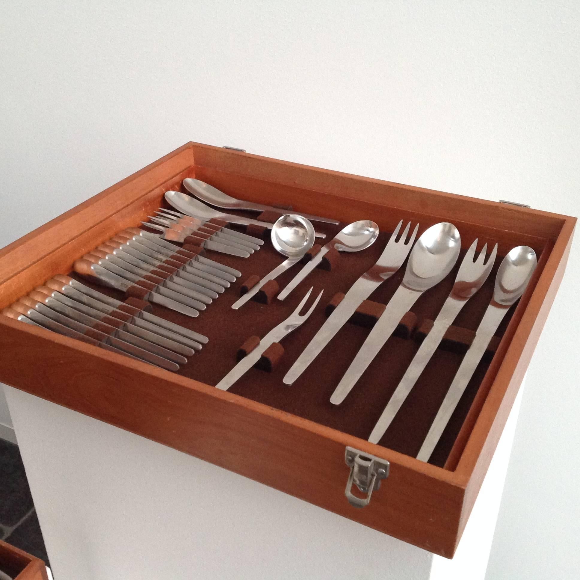 Arne Jacobsen Designed Flatware for Eight Made by a. Michelsen in Very Good Cond 1