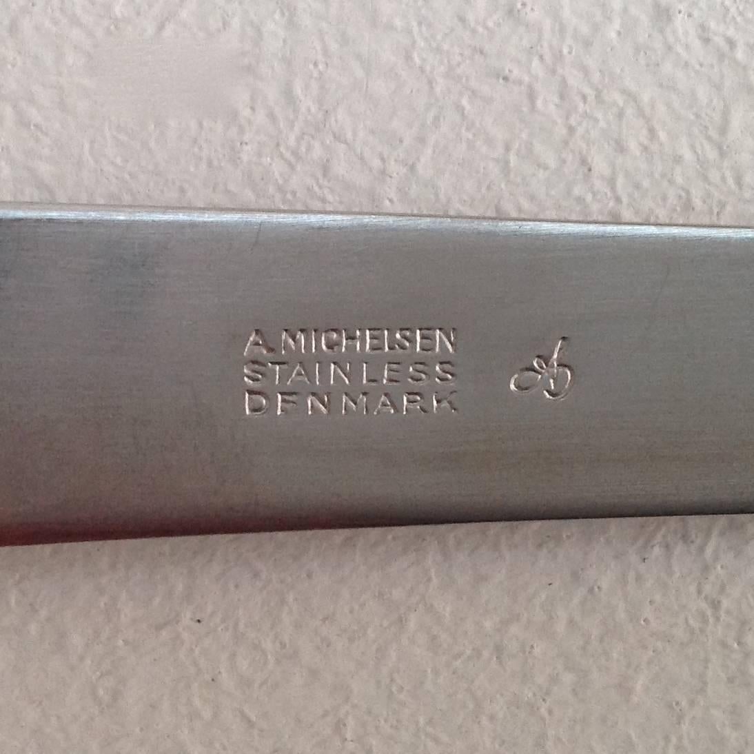 Arne Jacobsen Designed Flatware for Eight Made by a. Michelsen in Very Good Cond 2